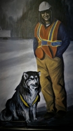 working-dog Koda and Joe